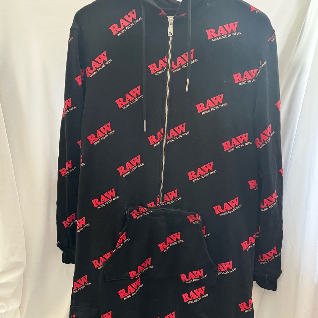 Raw Black And Red Hoodie